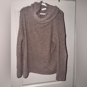 Altar'd State Textured Taupe Cowl Neck Sweater